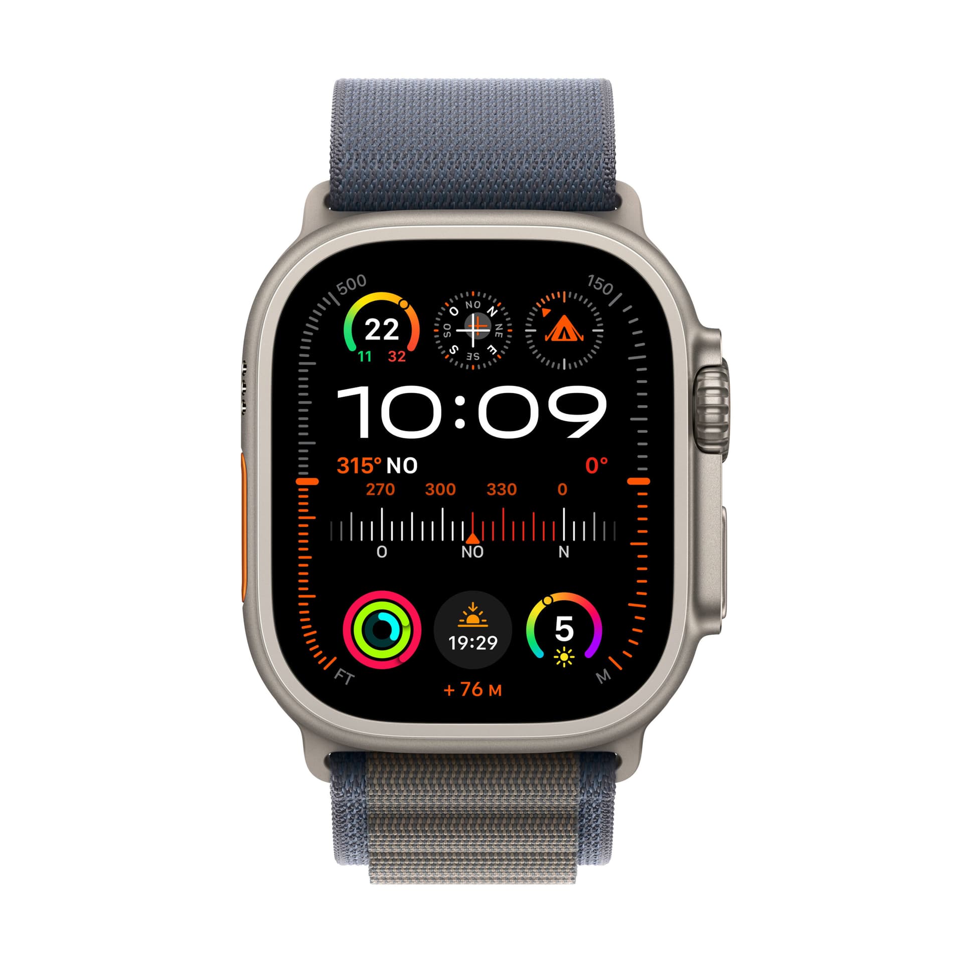 Smartwatch Watch Ultra 2 GPS + Cellular 49mm Titanium Case with Alpine Loop M Blue "MREP3" — miniatură