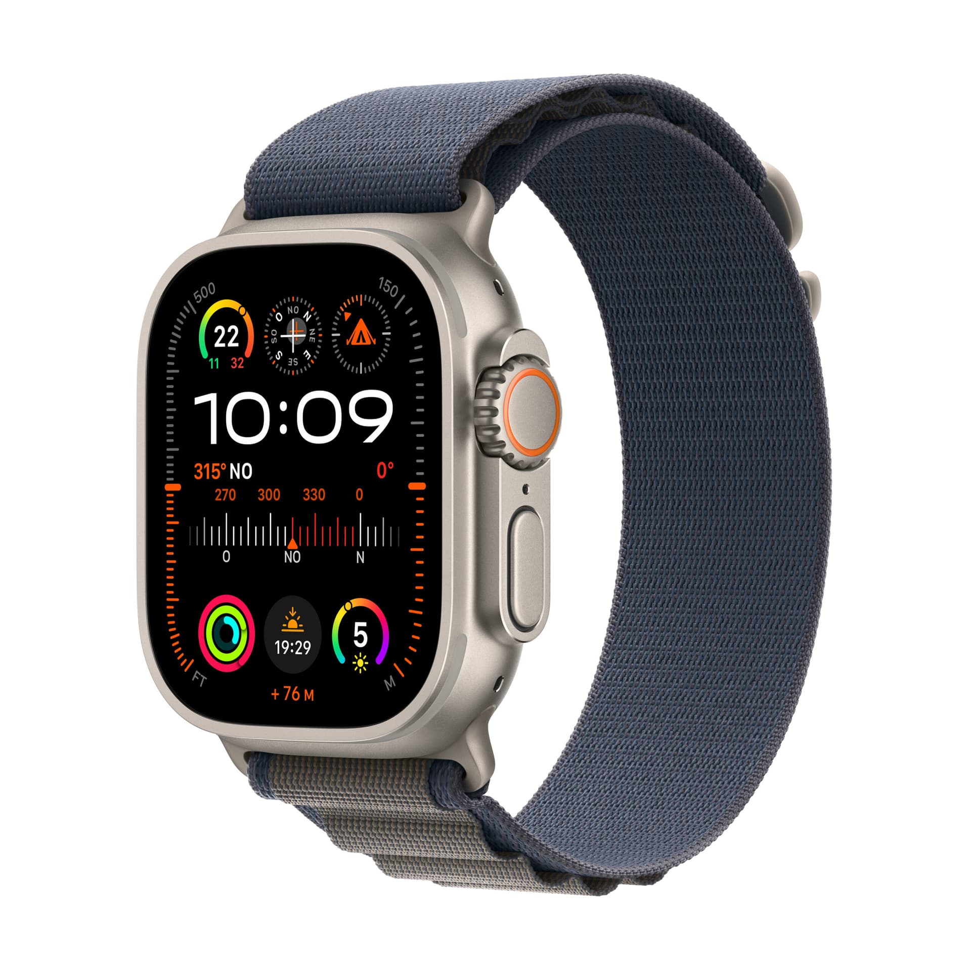 Smartwatch Watch Ultra 2 GPS + Cellular 49mm Titanium Case with Alpine Loop M Blue "MREP3"