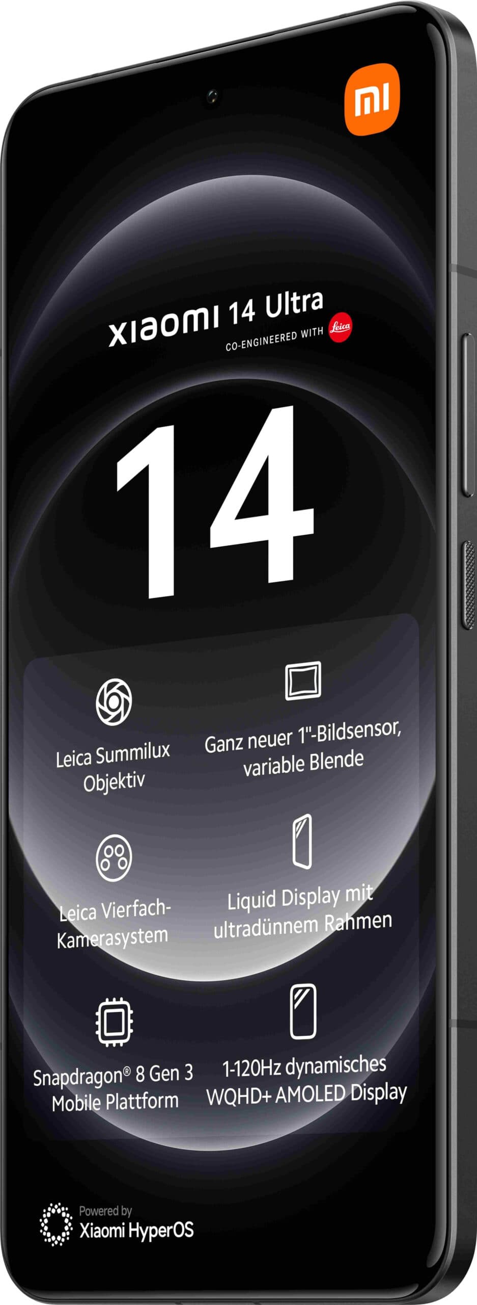 Smartphone 14 Ultra 512GB 16GB RAM 5G Dual SIM Black "MZB0G86EU" — miniatură