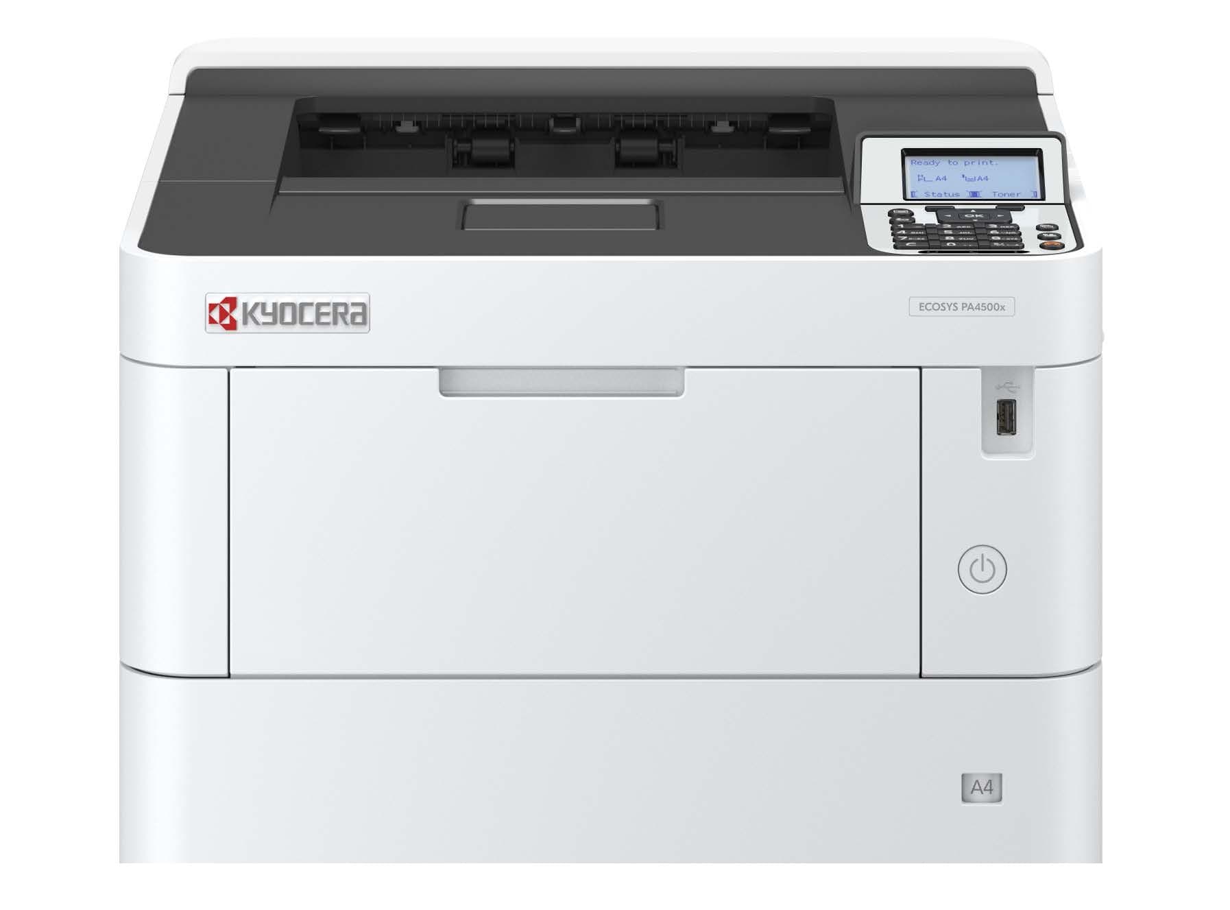 Bundle Imprimanta Laser Mono Kyocera, ECOSYS PA4500x+ parts only,A4, Functii: Impr.,Viteza de Printare Monocrom:45 ppm, Viteza de printare color:, Conectivitate:USB|Ret, Duplex:Da, ADF:Nu "PA4500x+3YW"