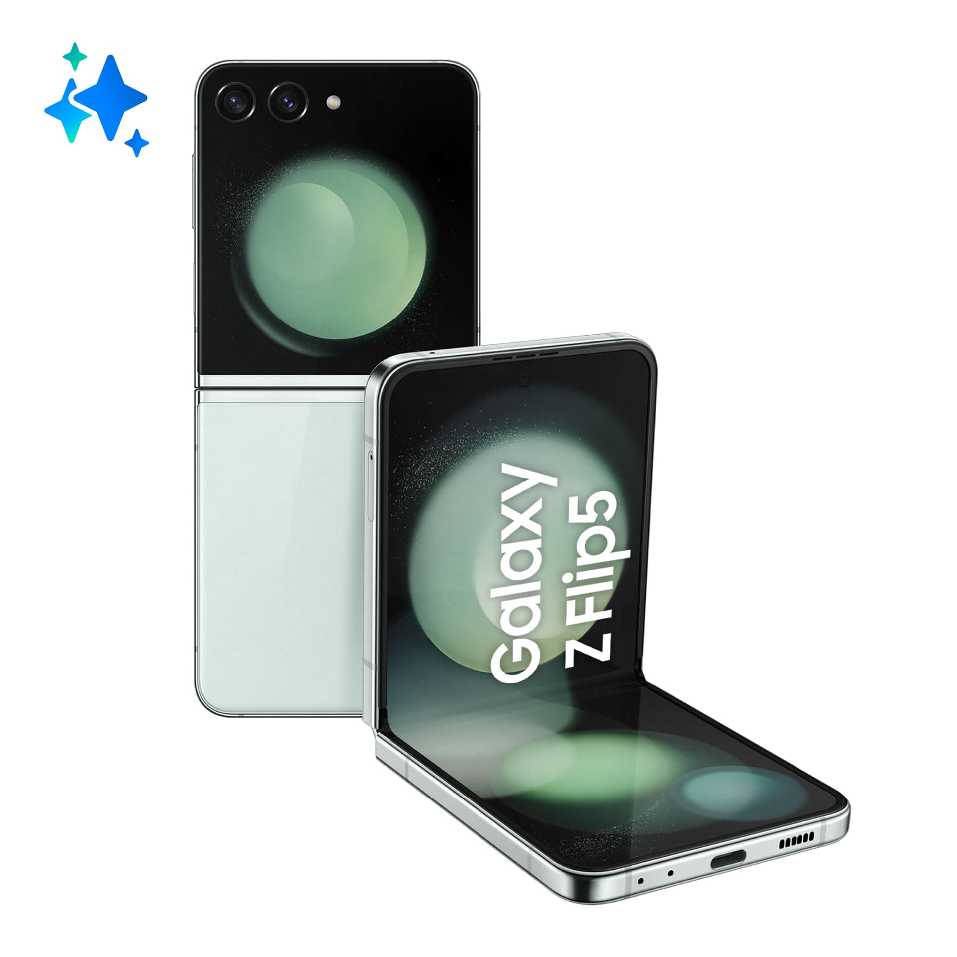 Smartphone Galaxy Z Flip5 256GB 8GB RAM 5G Dual SIM Mint "SM-F731BLGGEUE"
