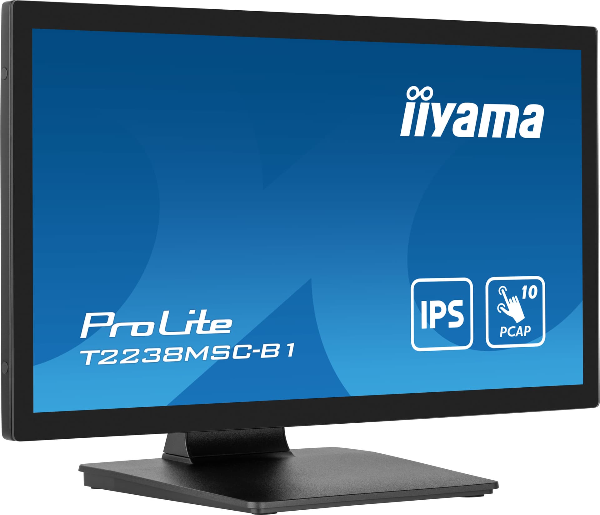 IIYAMA Monitor LED T2238MSC-B1 21.5" 10pt Optical Bonded PCAP touchscreen IPS 1920 x 1080 600 cd/m2 5ms stylus, metal housing, water proof touch "T2238MSC-B1" — miniatură