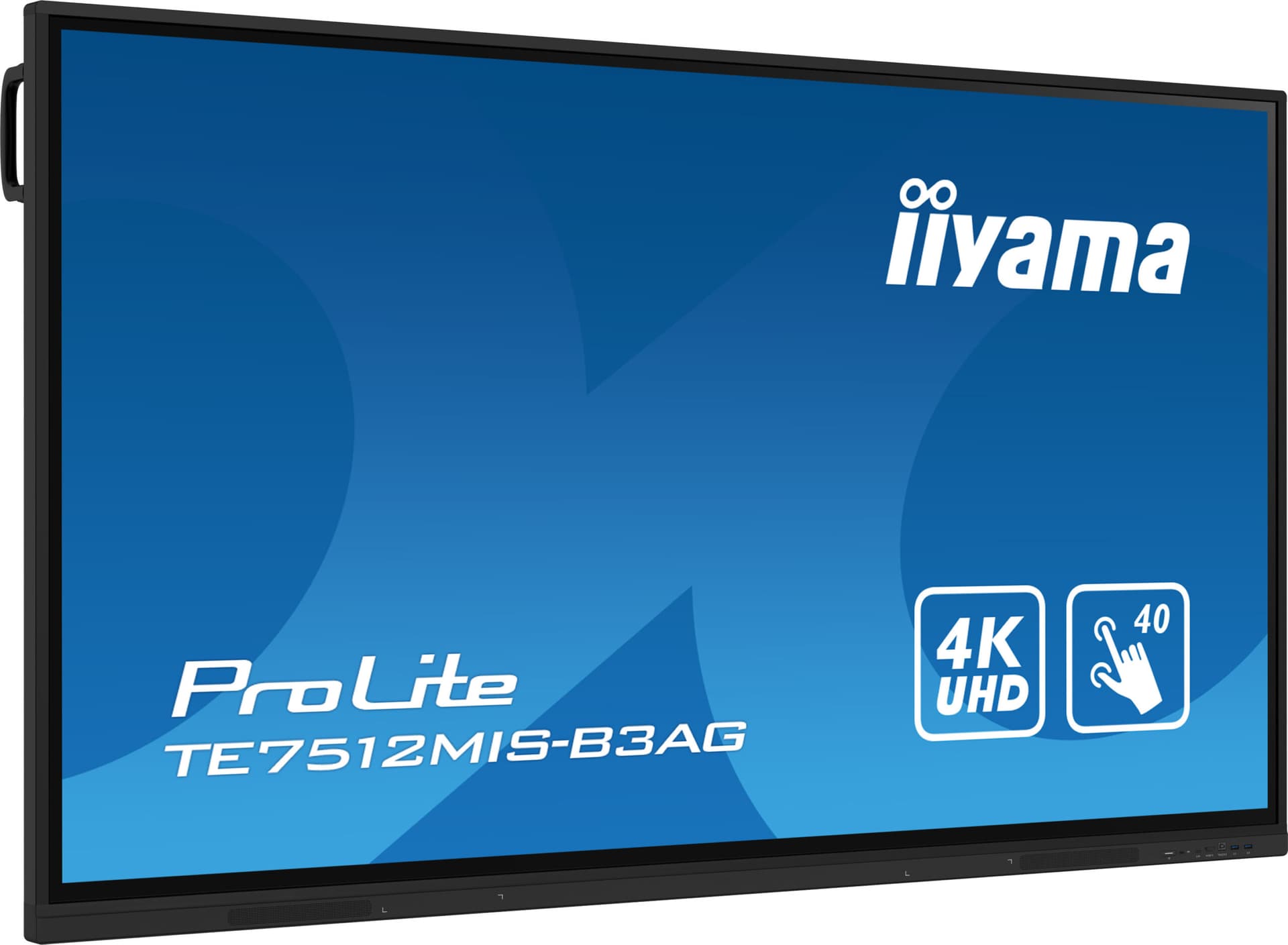 IIYAMA PROLITE TE7512MIS-B3AG 75" Interactive 4K UHD Touchscreen elevating interactive collaboration 3840 x 2160 IPS 1200:1 8ms 40, 5pt writing iiWare 10 "TE7512MIS-B3AG" — miniatură