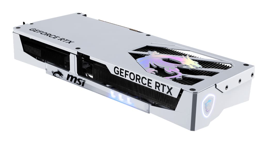 Placa video MSI RTX5070 Gaming Trio OC White 12GB GDDR HDMI 3xDP "V532-021R" — miniatură