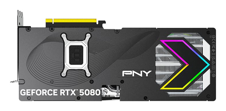 Placa video PNY 16GB RTX5080 ARGB GAMING OC 3xDP/HDMI GeForce RTX 5080 16GB ARGB Gaming Overclocked Trip "VCG508016TFXXPB1-O" — miniatură