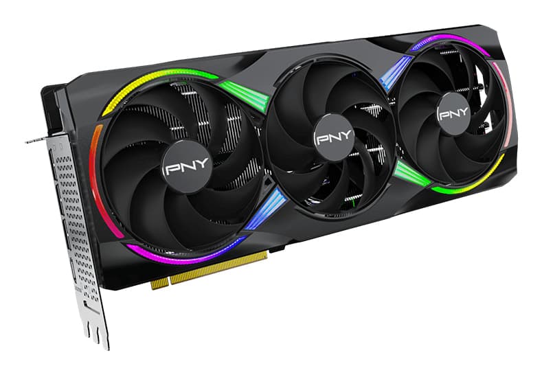 Placa video PNY 16GB RTX5080 ARGB GAMING OC 3xDP/HDMI GeForce RTX 5080 16GB ARGB Gaming Overclocked Trip "VCG508016TFXXPB1-O" — miniatură