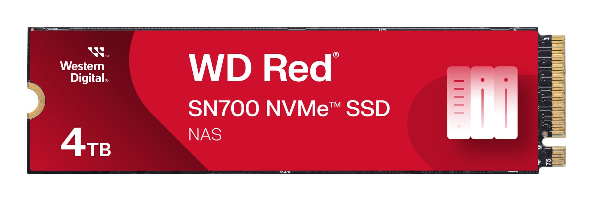 WD Red SSD SN700 NVMe 4TB M.2 2280 PCIe Gen3 8Gb/s internal drive for NAS devices "WDS400T1R0C-68BDK0"