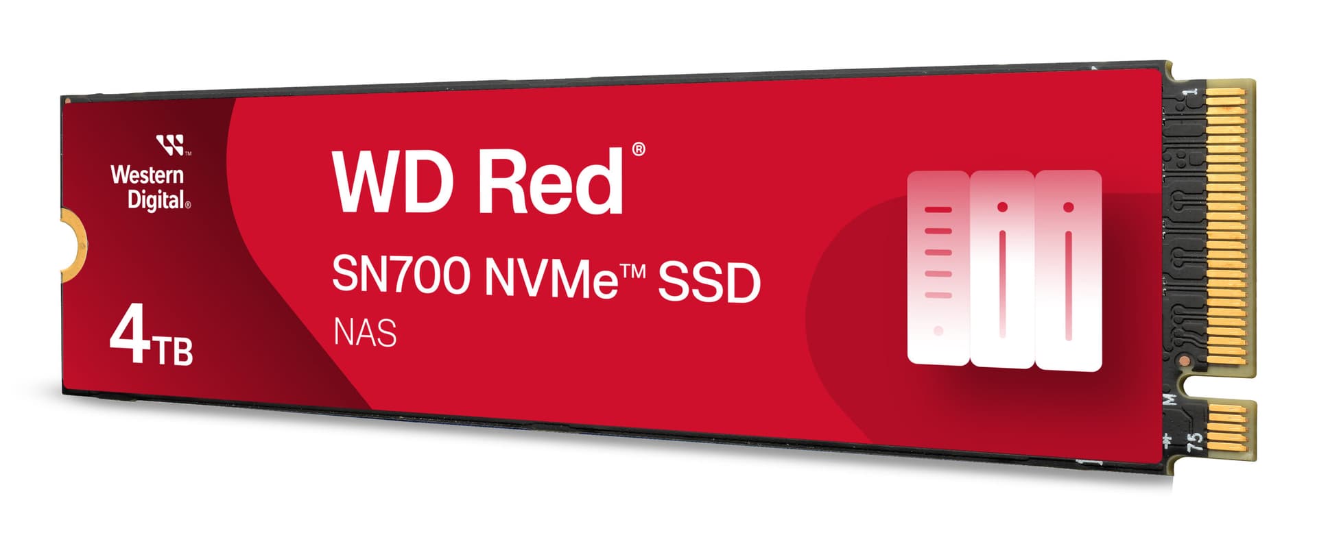 WD Red SSD SN700 NVMe 4TB M.2 2280 PCIe Gen3 8Gb/s internal drive for NAS devices "WDS400T1R0C-68BDK0" — miniatură