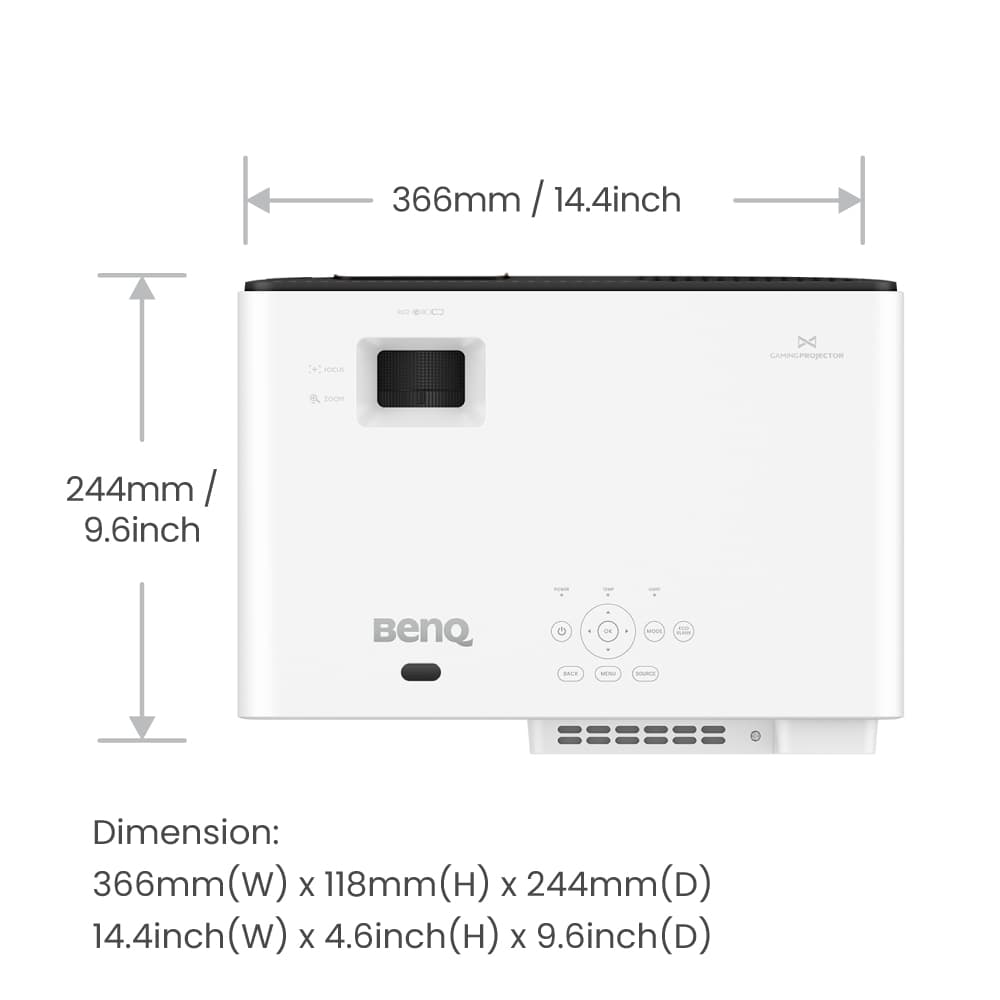 BenQ X500i, DLP, 4K, 2200lm, 16:9, HDMI, Wireless, Bluetooth 5.0, Android 11.0, Boxe, Alb "X500i" — miniatură