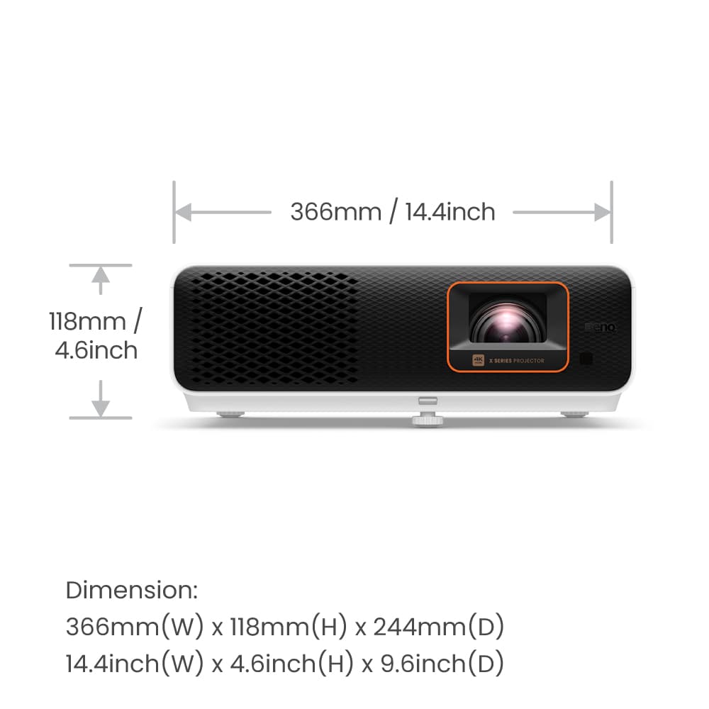 BenQ X500i, DLP, 4K, 2200lm, 16:9, HDMI, Wireless, Bluetooth 5.0, Android 11.0, Boxe, Alb "X500i" — miniatură