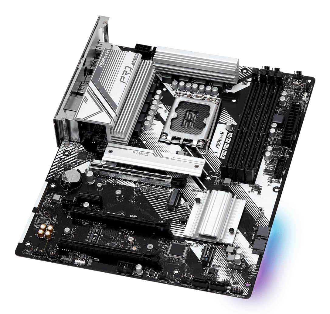 Placa de baza B760 PRO RS/D4 1700 ATX HDMI/DP DDR4 "90-MXBL80-A0UAYZ" — miniatură