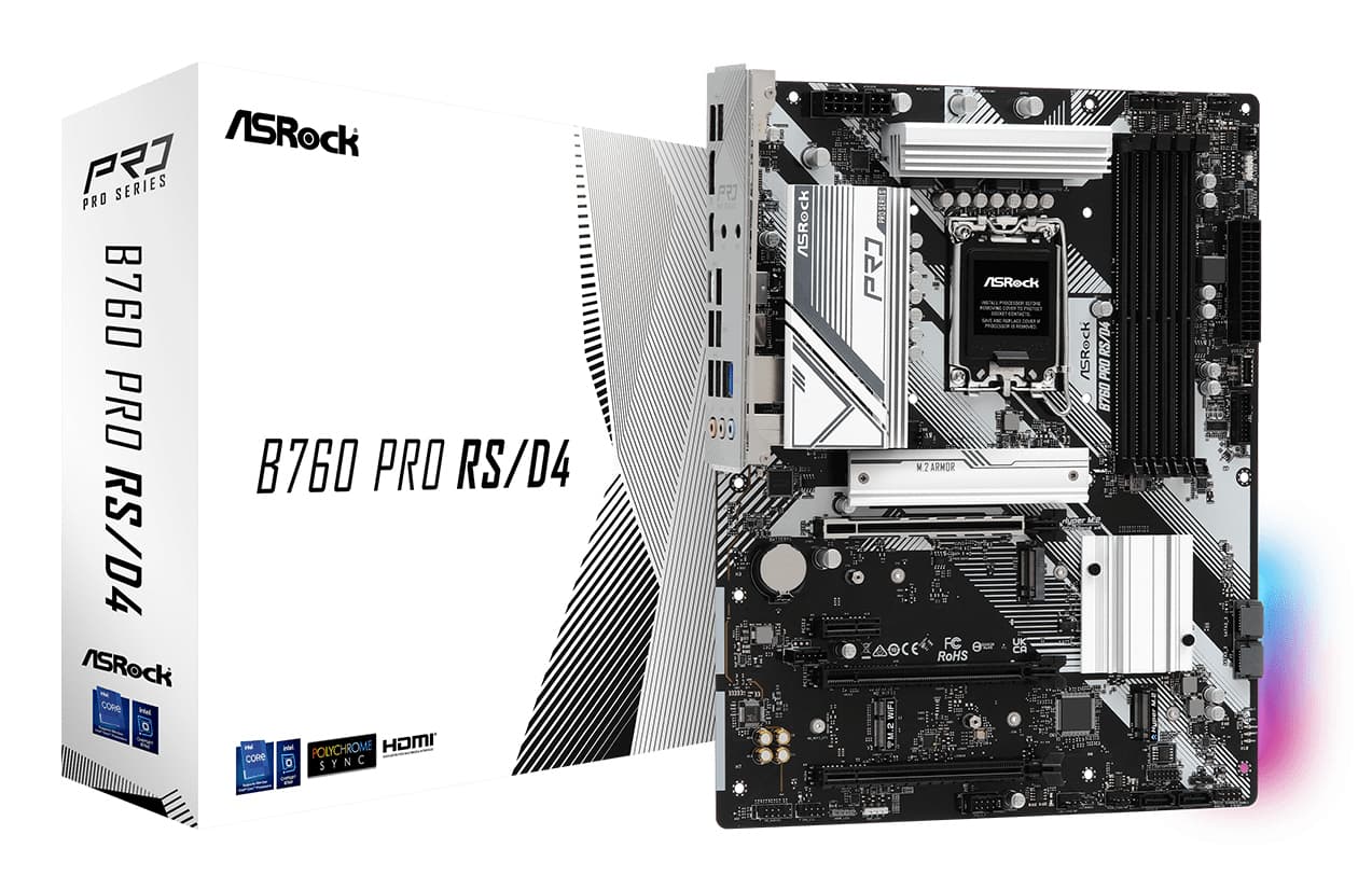Placa de baza B760 PRO RS/D4 1700 ATX HDMI/DP DDR4 "90-MXBL80-A0UAYZ"
