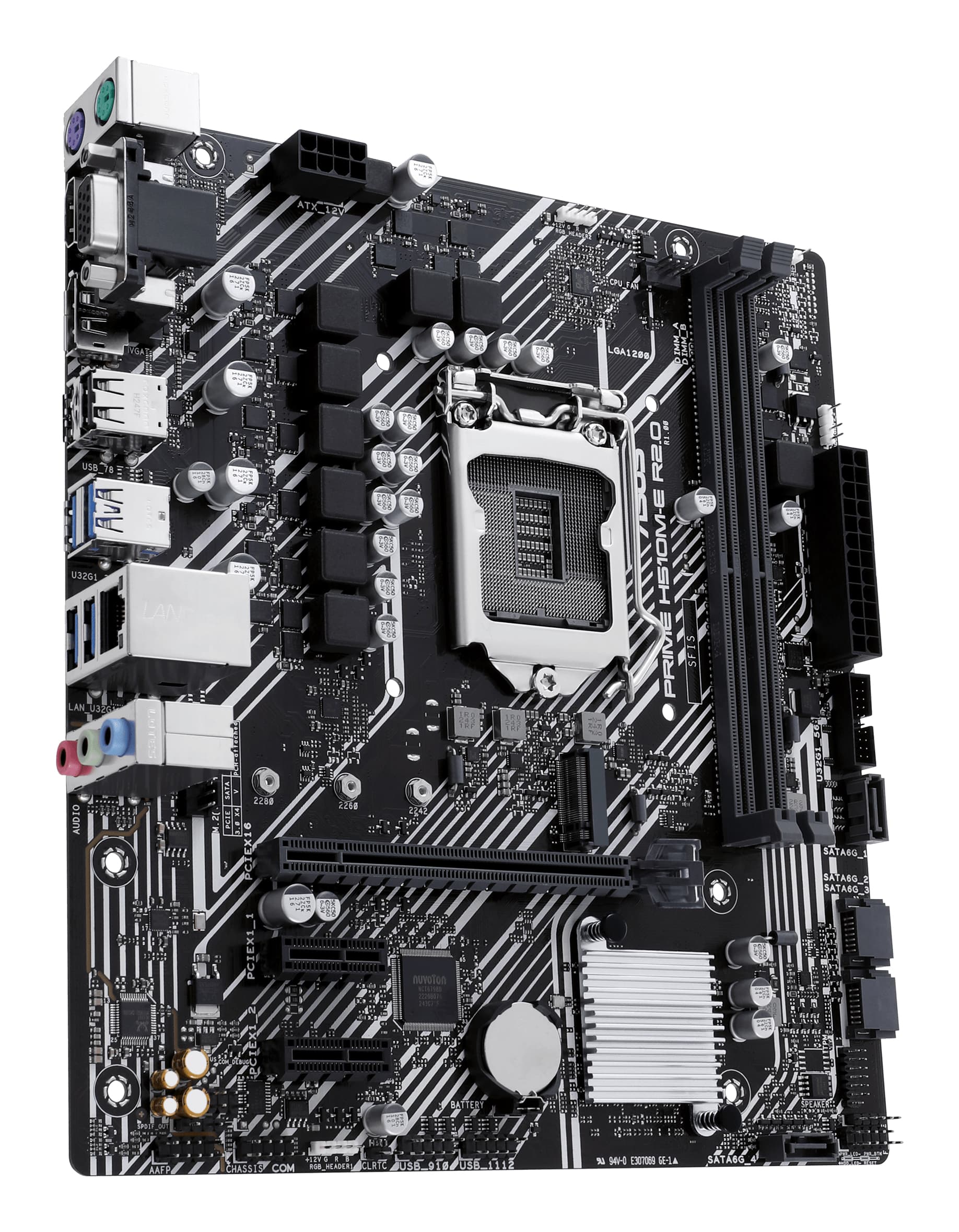 Placa de baza MB ASUS Intel 1200 PRIME H510M-E R2.0 "90MB1FQ0-M0EAY0" — miniatură
