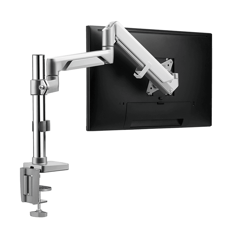 SUPORT de birou LOGILINK, pt 1 TV/monitor plat, curbat, diag. max 32 inch, rotatie, inclinare, orizontala, verticala, max 9 Kg, argintiu, "BP0087" — miniatură