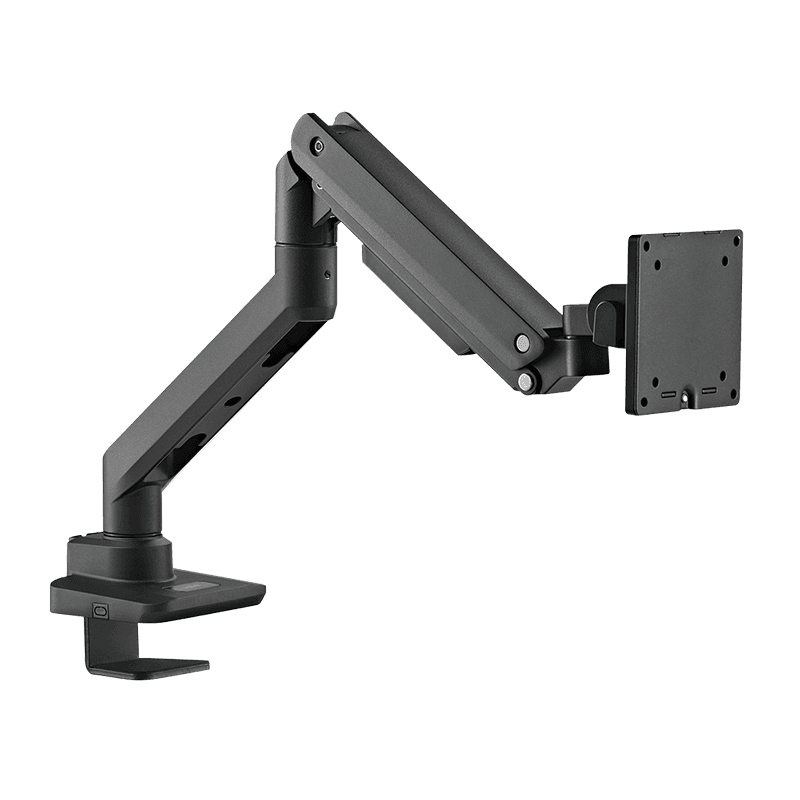 SUPORT de birou LOGILINK, pt 1 TV/monitor plat, curbat, diag. max 49 inch, rotatie, inclinare, orizontala, verticala, max 20 Kg, gas spring, negru, "BP0168"