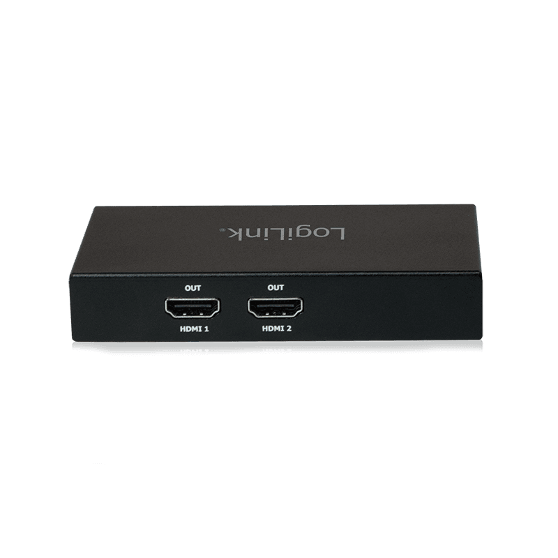 SPLITTER video LOGILINK, 1 x 2 port, Input: mini DisplayPort (M) 1.2 x 1, Output: HDMI (M) 1.4 x 2, rezolutie maxima 4K UHD (3840 x 2160) la 30 Hz, HDCP repeater suport, negru, "CV0094" — miniatură
