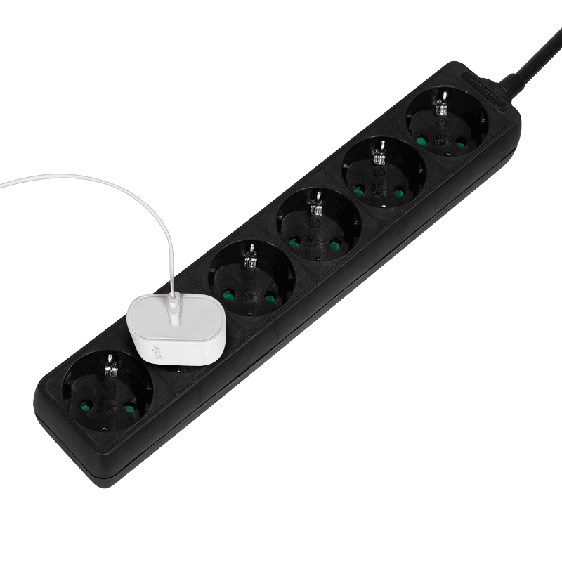PRELUNGITOR LOGILINK, Schuko x 6, cablu 3G 1.5mm2, 230 V/16 A, 50 Hz, max. 3500 W, IP20, 1.5m, negru, "LPS238B" — miniatură