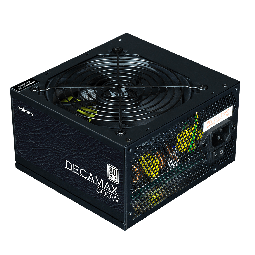 SURSA Zalman "Decamax 500", 500W, certificare 80 Plus, active PFC, fan 120mm, negru, "ZM500-LX3" — miniatură