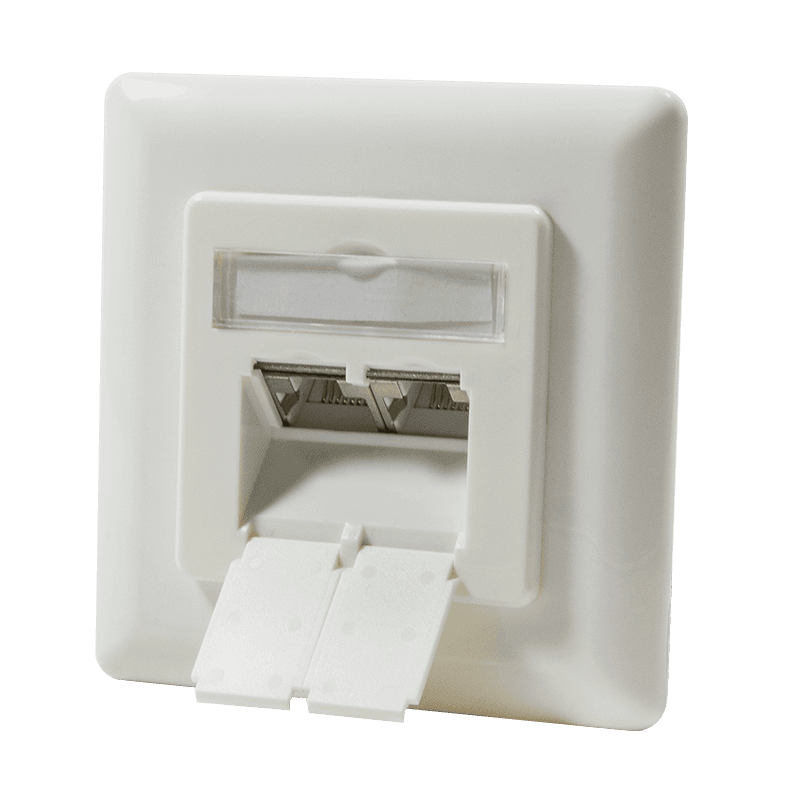 PRIZA RJ-45 aplicabila cu 2 iesiri LOGILINK pt. cablu FTP, Cat6, RJ-45 (M) x 2, ecranat, plastic cu metal, pure white, 1 buc, "NP0023"