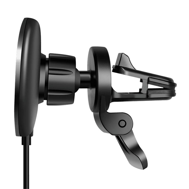 CAR HOLDER LOGILINK, magnetic, suport pt. iPhone, USB-A, max. 15W, prot. supratensiune, black, "PA0333" — miniatură