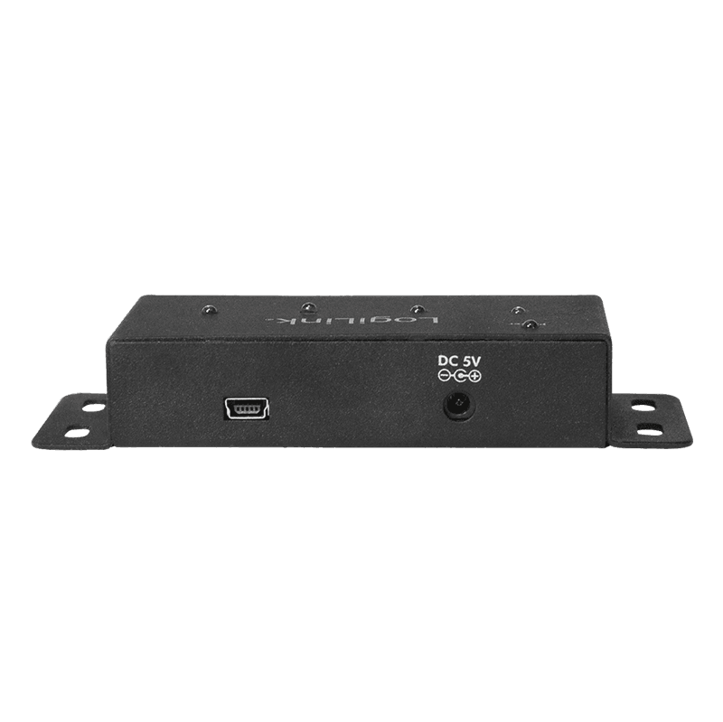 HUB extern LOGILINK, porturi USB: USB 2.0 x 4, conectare prin USB 2.0, metal, negru, "UA0141A" — miniatură