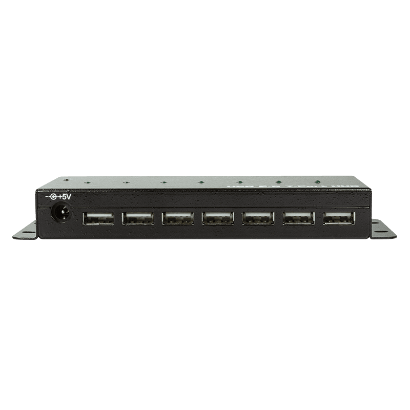 HUB extern LOGILINK, porturi USB: USB 2.0 x 7, conectare prin USB 2.0, protectie supracurent, metal, negru, "UA0318"