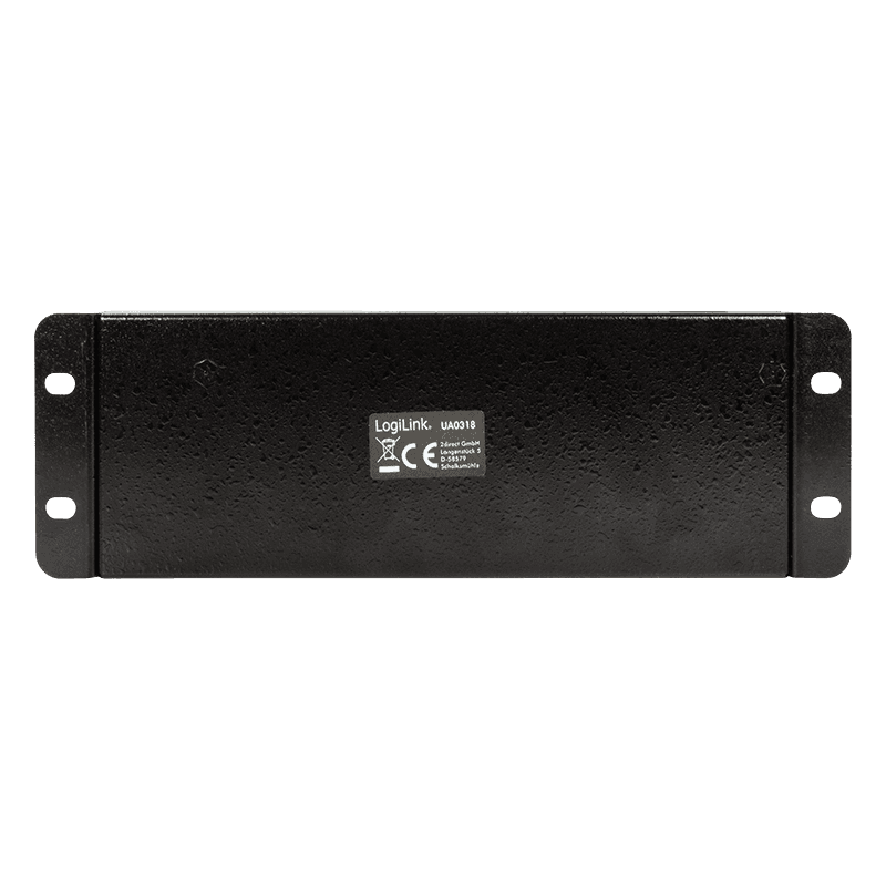 HUB extern LOGILINK, porturi USB: USB 2.0 x 7, conectare prin USB 2.0, protectie supracurent, metal, negru, "UA0318" — miniatură