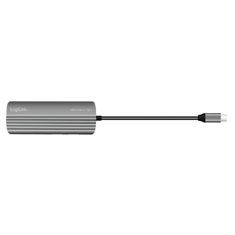 HUB extern LOGILINK, porturi USB: USB-A 3.2 Gen2 x 2 + USB-C Gen2 x 2, conectare prin USB-C PD 100W, prot. supracurent, supratensiune, suprasarcina, scurtcircuit, gri, "UA0413" — miniatură