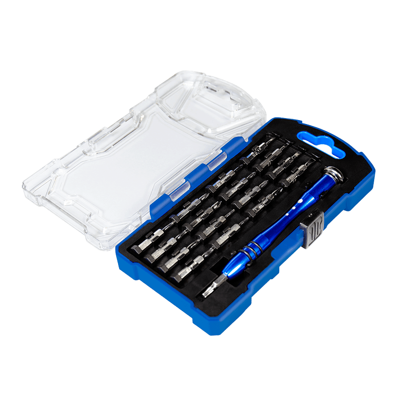 TRUSA scule surubelnite, LOGILINK, set 18 bucati: 17x biti (0.3x1.5mm,0.4x2.0mm,0.4x2.5mm,0.5x3.0mm,PZ0,PZ1,T4,T5,T6,T7,T8,T9,T10,PH000,PH00,PH0,PH1), maner din aliaj, "WZ0056" — miniatură