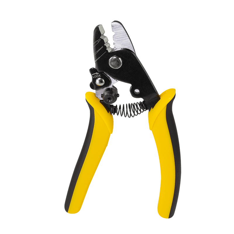 CLESTE dezizolare cablu, LOGILINK, functii: dezizolare fibra optica, cu 3 gauri, diametru 0.13-4mm, maner antialunecare, negru-galben, "WZ0064" — miniatură
