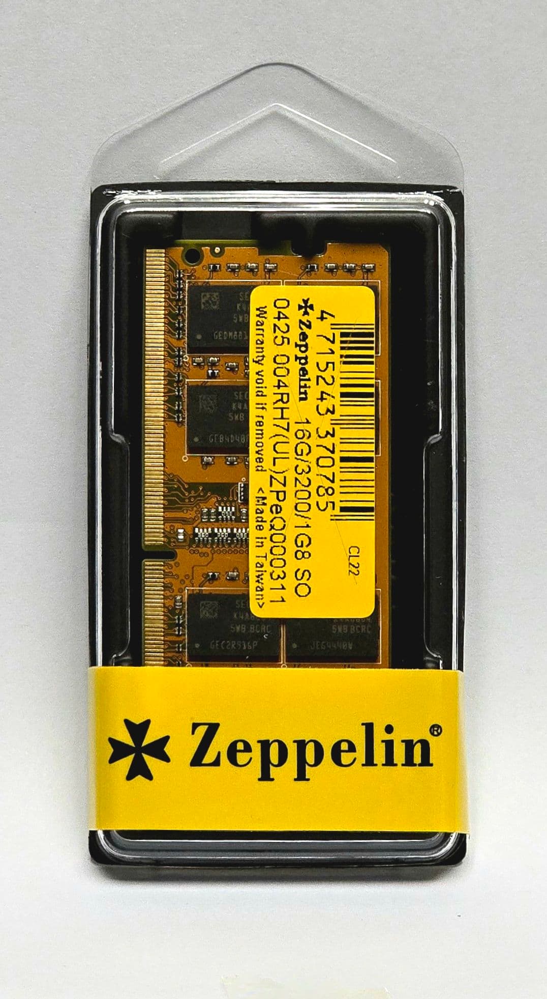 SODIMM Zeppelin, DDR4 16GB, 3200 MHz, retail "ZE-SD4-16G3200"