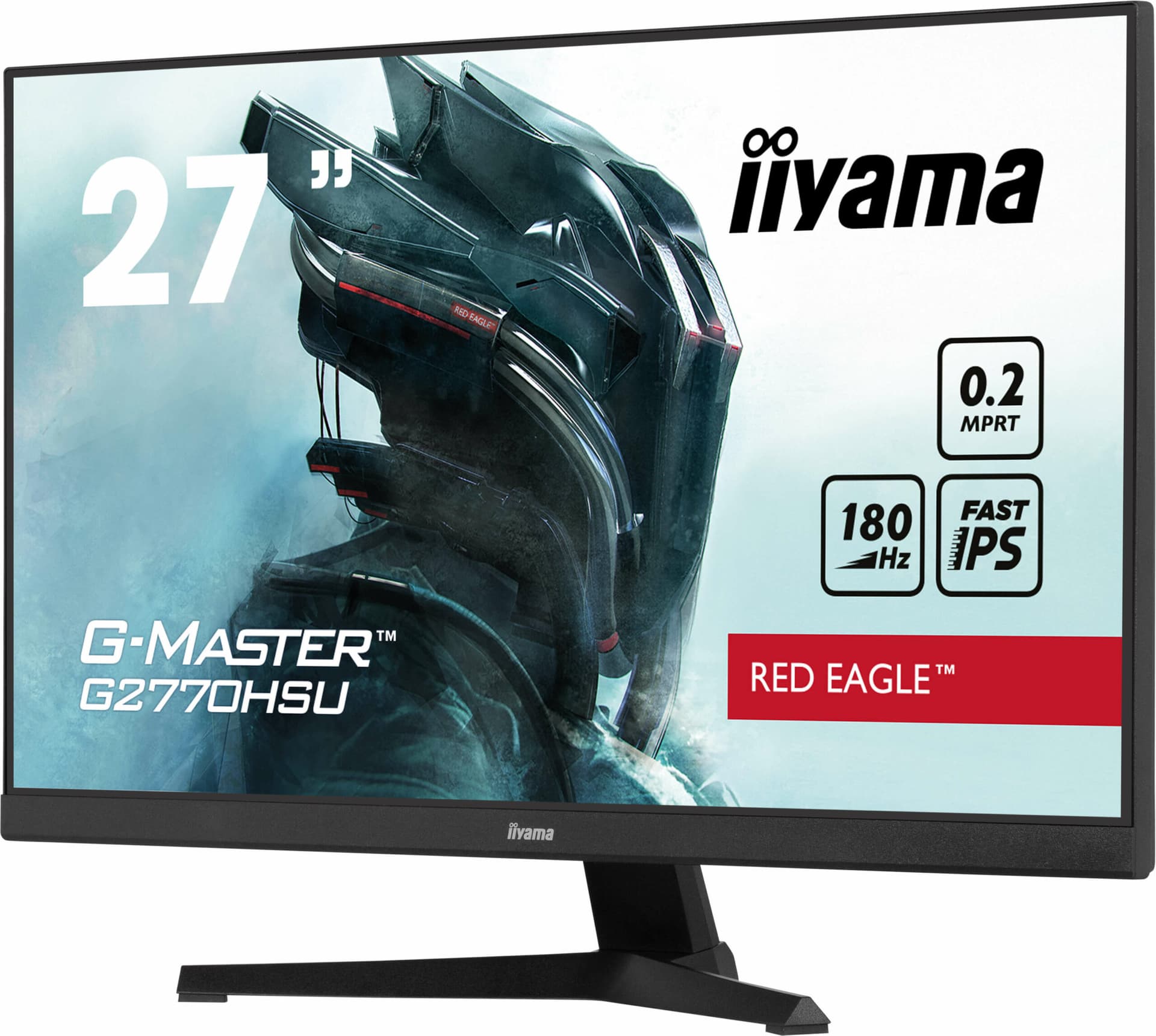 IIYAMA Monitor LED G2770HSU-B6 27" Fast IPS 1920 x 1080 180Hz 300 cd/m 0.2ms HDMI DP USB HUB Tilt "G2770HSU-B6" — miniatură