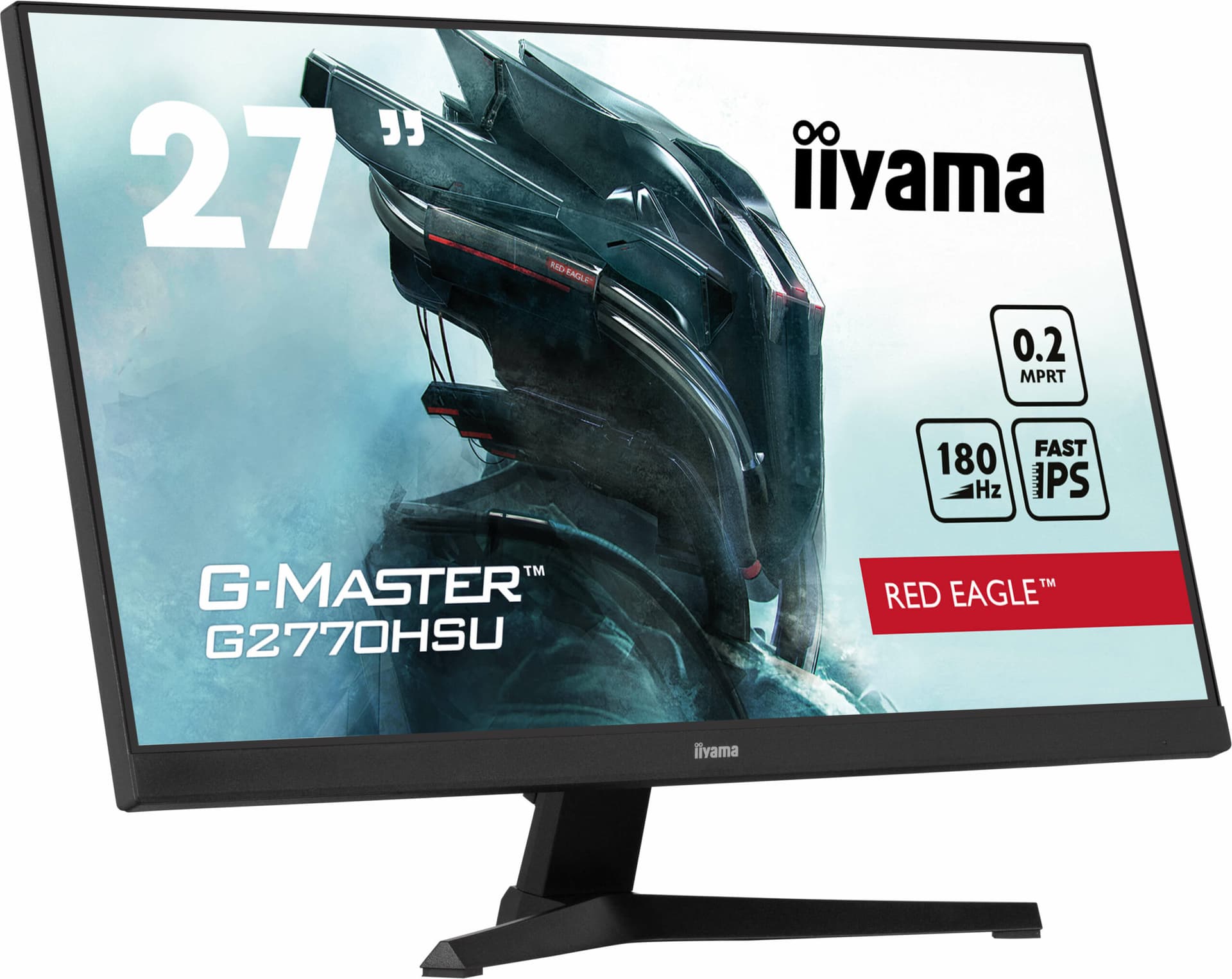 IIYAMA Monitor LED G2770HSU-B6 27" Fast IPS 1920 x 1080 180Hz 300 cd/m 0.2ms HDMI DP USB HUB Tilt "G2770HSU-B6" — miniatură