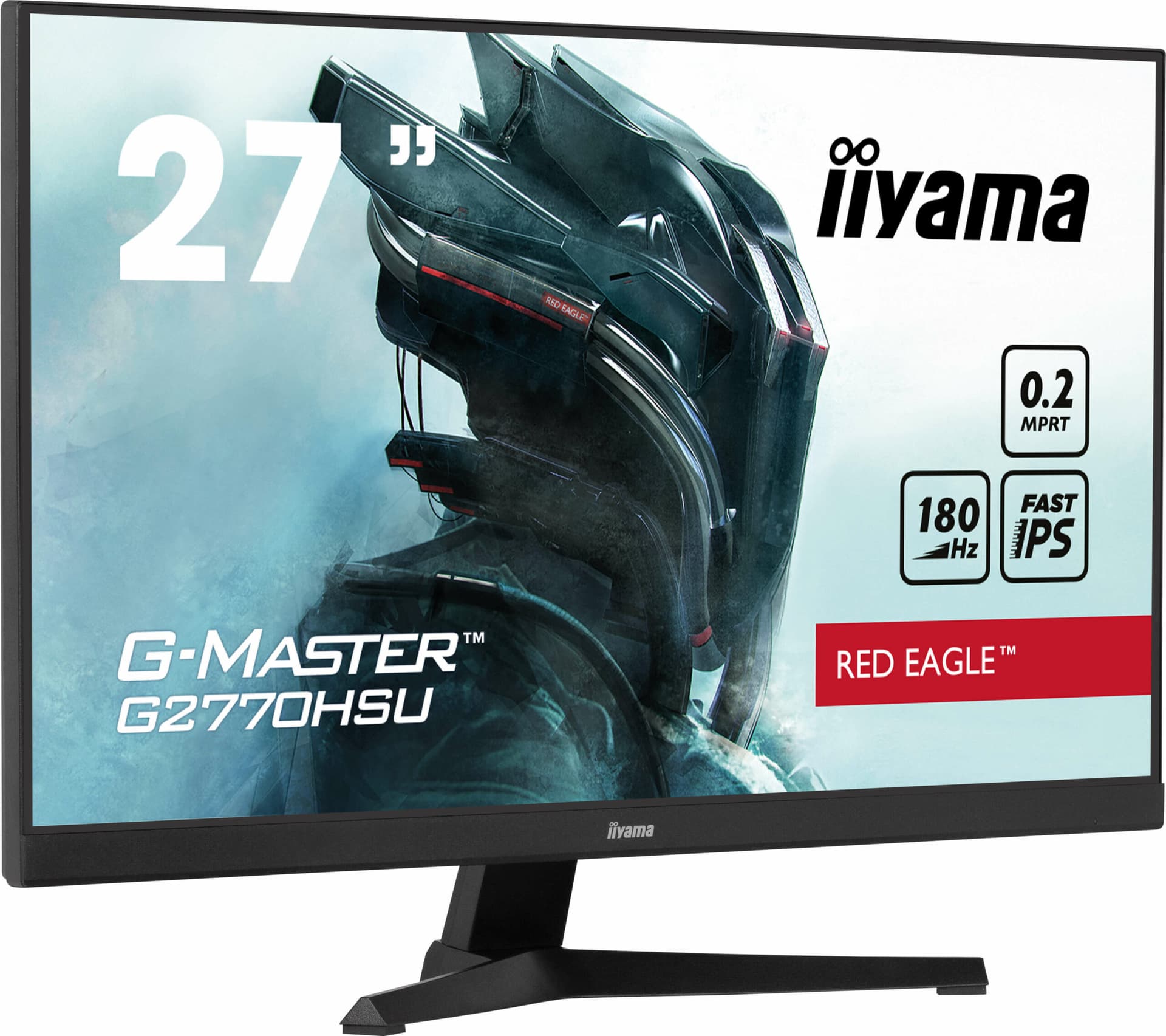 IIYAMA Monitor LED G2770HSU-B6 27" Fast IPS 1920 x 1080 180Hz 300 cd/m 0.2ms HDMI DP USB HUB Tilt "G2770HSU-B6"