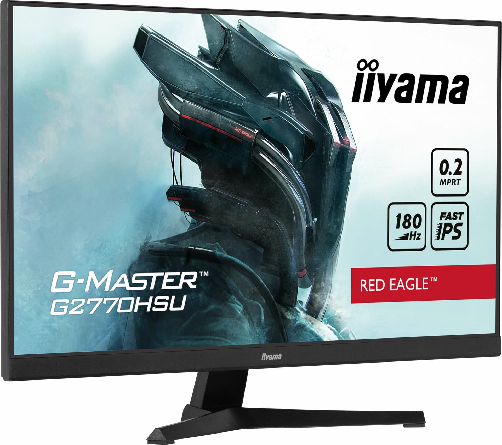 IIYAMA Monitor LED G2770HSU-B6 27" Fast IPS 1920 x 1080 180Hz 300 cd/m 0.2ms HDMI DP USB HUB Tilt "G2770HSU-B6" — miniatură