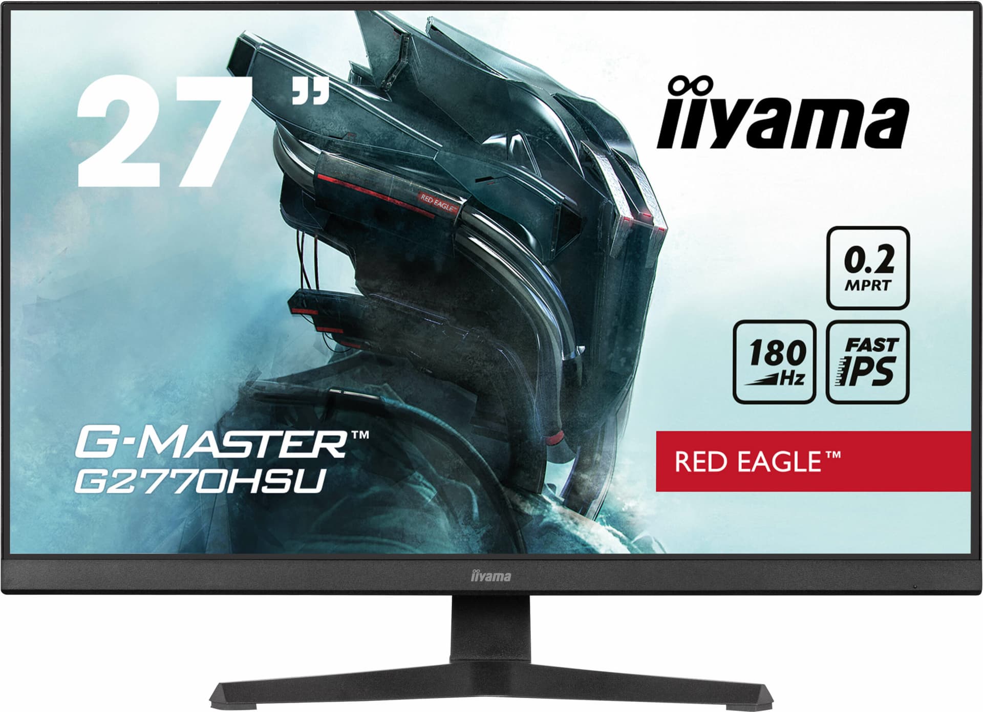 IIYAMA Monitor LED G2770HSU-B6 27" Fast IPS 1920 x 1080 180Hz 300 cd/m 0.2ms HDMI DP USB HUB Tilt "G2770HSU-B6" — miniatură
