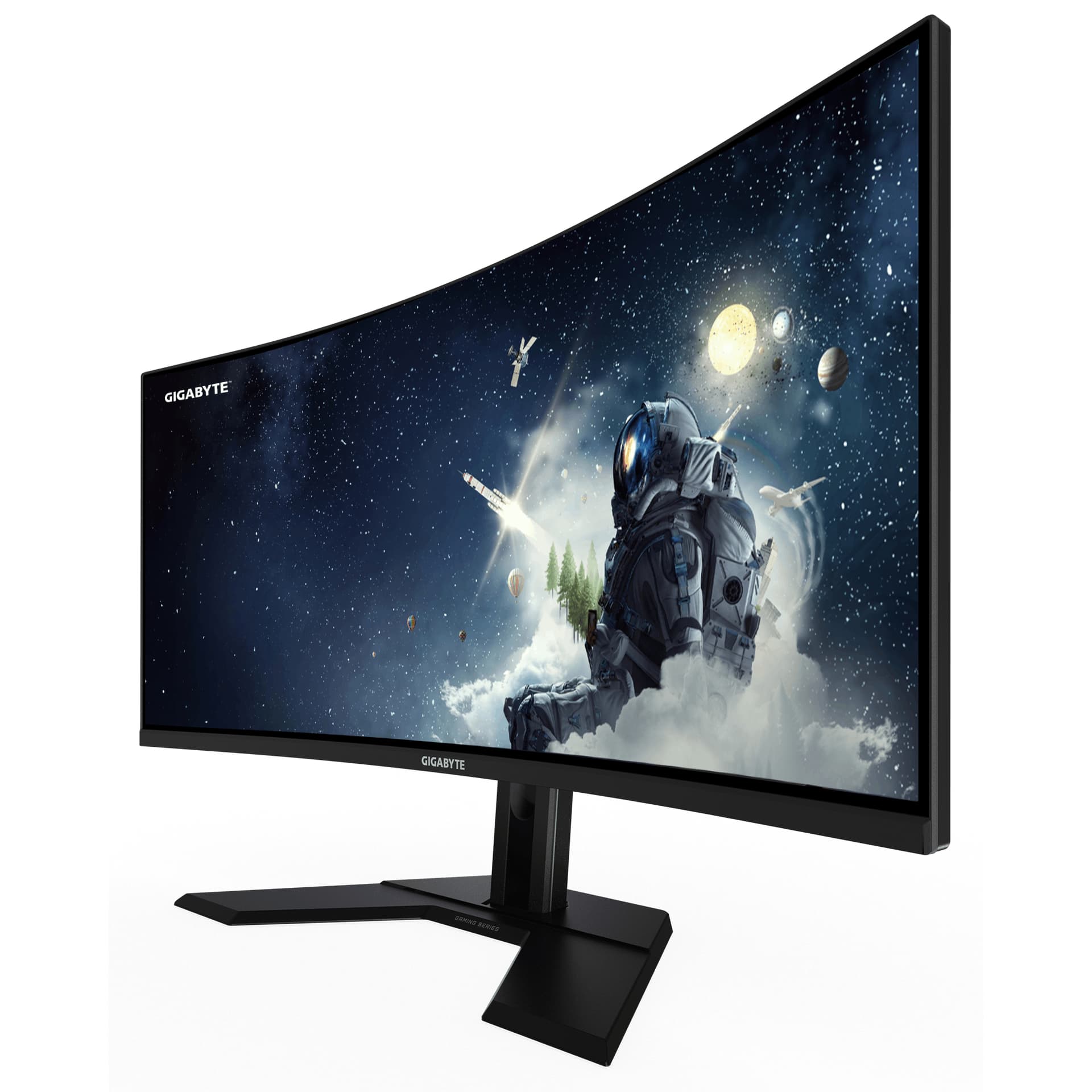 Monitor LED GigaByte G34WQCP - 34 - black (matt), QHD, VA, curved, 180Hz panel "G34WQCP EK" — miniatură