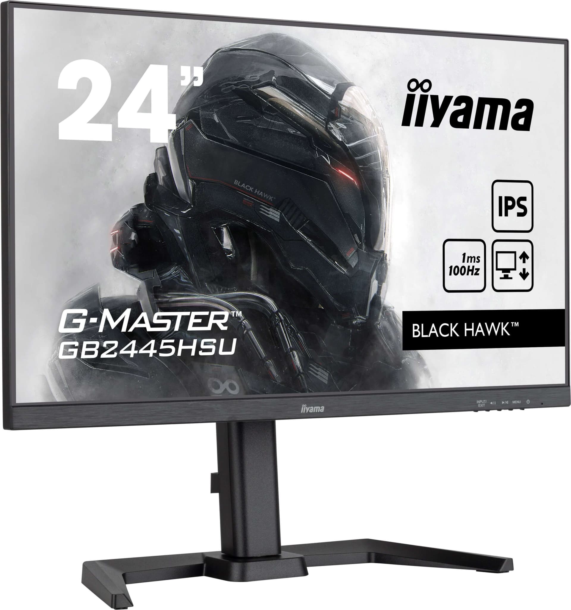 IIYAMA Monitor LED GB2445HSU-B2 23.8" 1920x1080 100Hz 300cd 1300:1 1ms HDMI DP USB Tilt HAS "GB2445HSU-B2"