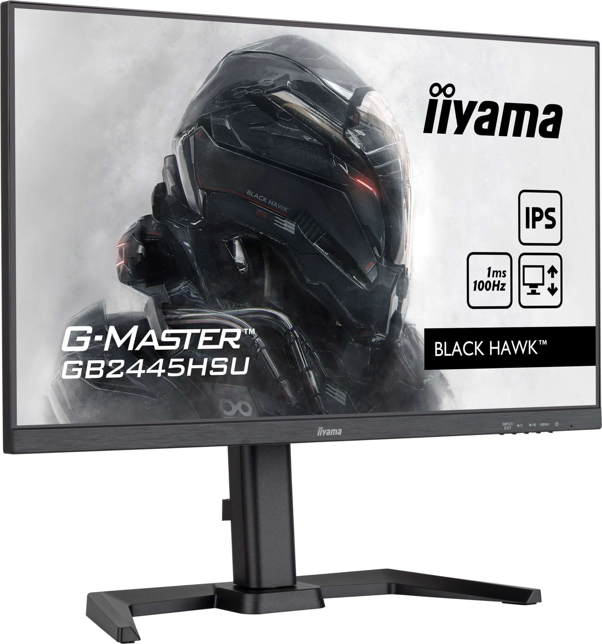 IIYAMA Monitor LED GB2445HSU-B2 23.8" 1920x1080 100Hz 300cd 1300:1 1ms HDMI DP USB Tilt HAS "GB2445HSU-B2" — miniatură