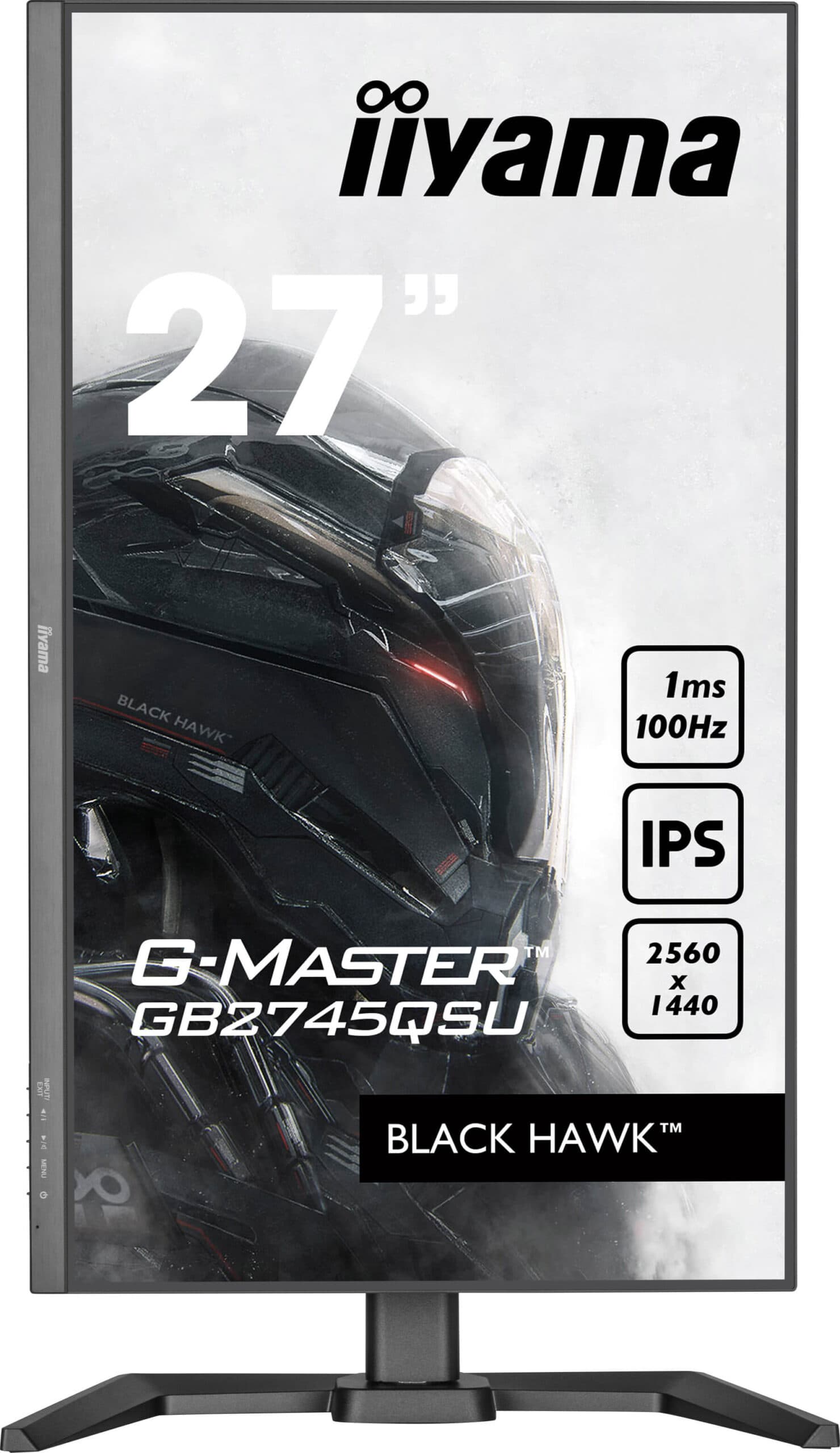 IIYAMA Monitor LED GB2745QSU-B2 27" IPS 2560 x 1440 100Hz 250cd 1300:1 1ms HDMI DP USB HUB Tilt HAS "GB2745QSU-B2" — miniatură