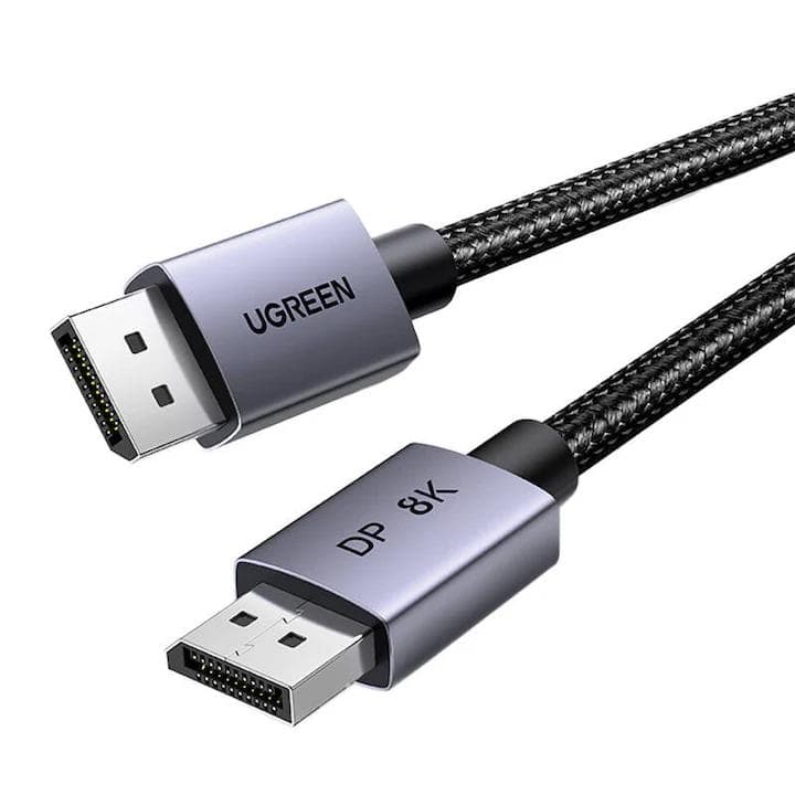 CABLU video Ugreen, "DP120" DP 1.4 (T) la DP 1.4 (T), 8K la 60Hz, lungime 1m, braided, negru "25903" - 6941876229031