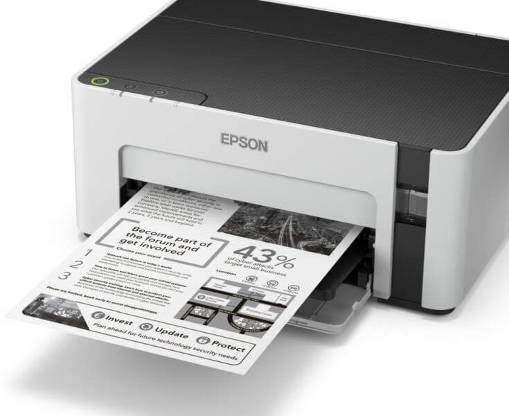 Imprimanta Inkjet CISS Mono Epson M1100, A4, Functii: Imprimare, Viteza de Printare Monocrom: 32ppm, Viteza de printare color:, Conectivitate:USB, Duplex:, ADF:, "C11CG95403-TUO"