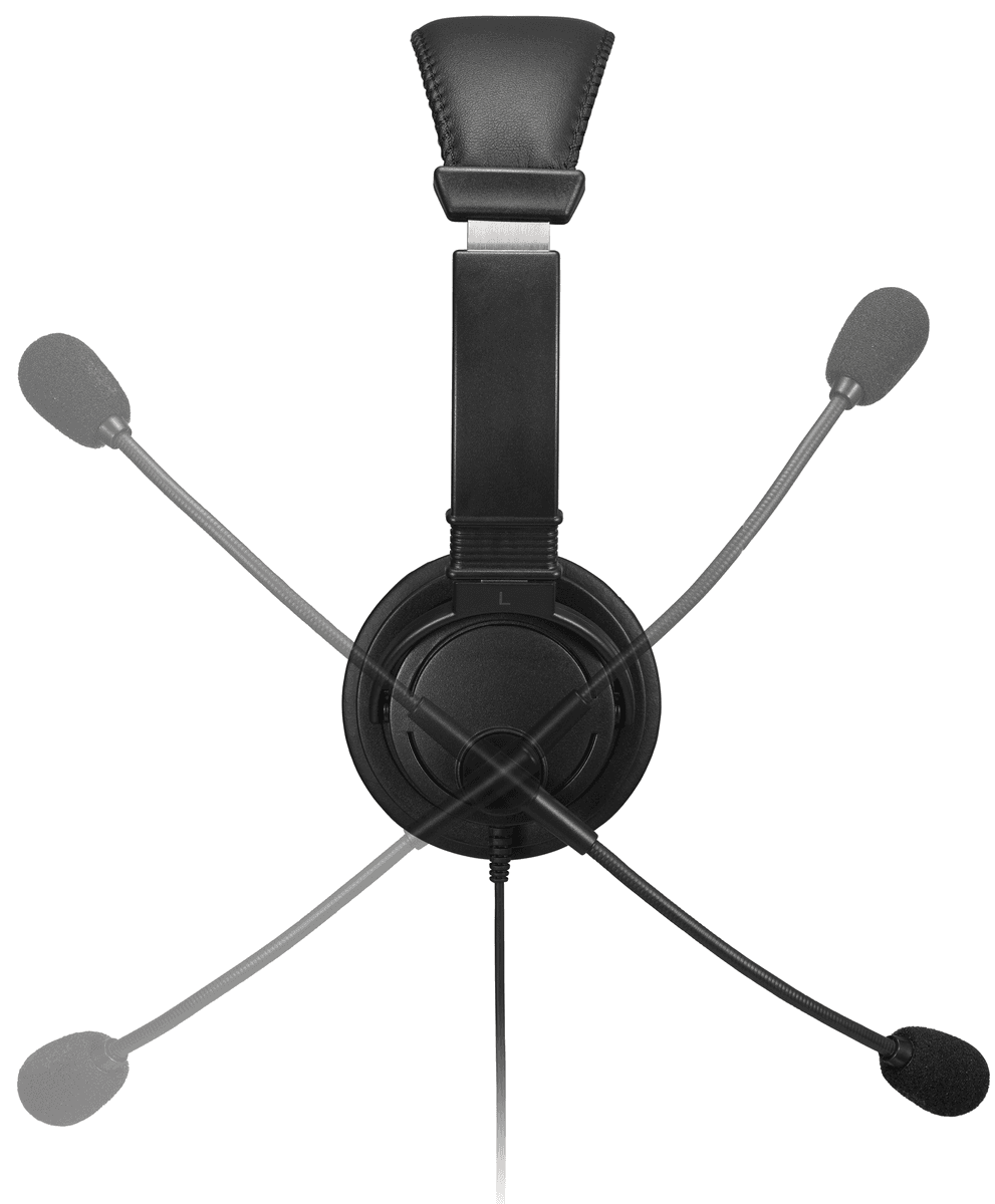 CASTI Kensington, cu fir, standard, utilizare multimedia, call center, microfon pe casca, noise-canceling, conectare prin USB 2.0, cablu 1.8m, negru, "K33065WW" — miniatură