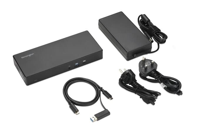 DOCKING Station KENSINGTON universal, conectare PC USB Type C, USB Type C x 1, USB-A 3.0 x 5, porturi video Display Port x 2, HDMIx2, RJ-45,Audio, negru "SD4781P", "K33603EU" — miniatură