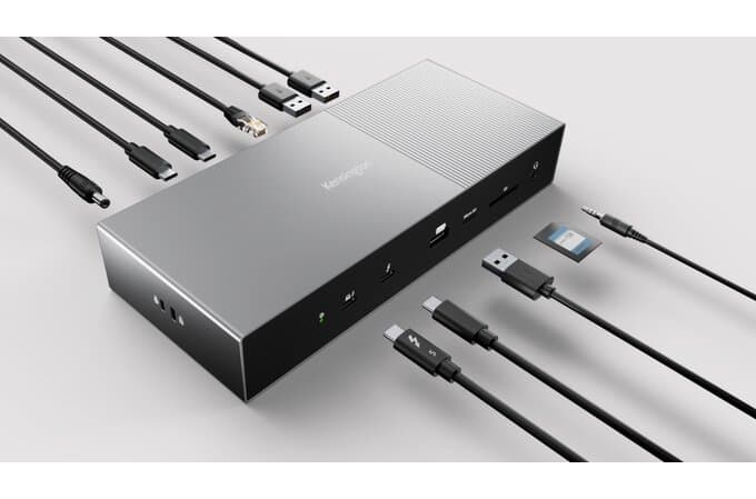 DOCKING Station KENSINGTON universal, conecPC USB-C, Thunderbolt 5, USB-A 3.2x3, USB Type Cx1, Thunderbolt 4, Thunderbolt 5 x3, RJ-45, NB 140 W, SD,microSD,Audio,negru "SD5000T5" "K35201EU" — miniatură