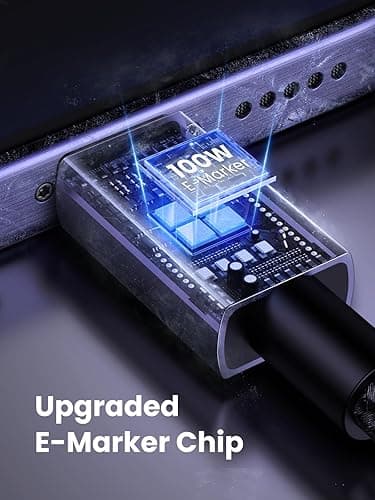 CABLU alimentare si date Ugreen, "L512", Fast Charging Data Cable pt. smartphone, USB Type-C la USB Type-C 100W, 1m, negru "45063" - 6941876240630 — miniatură