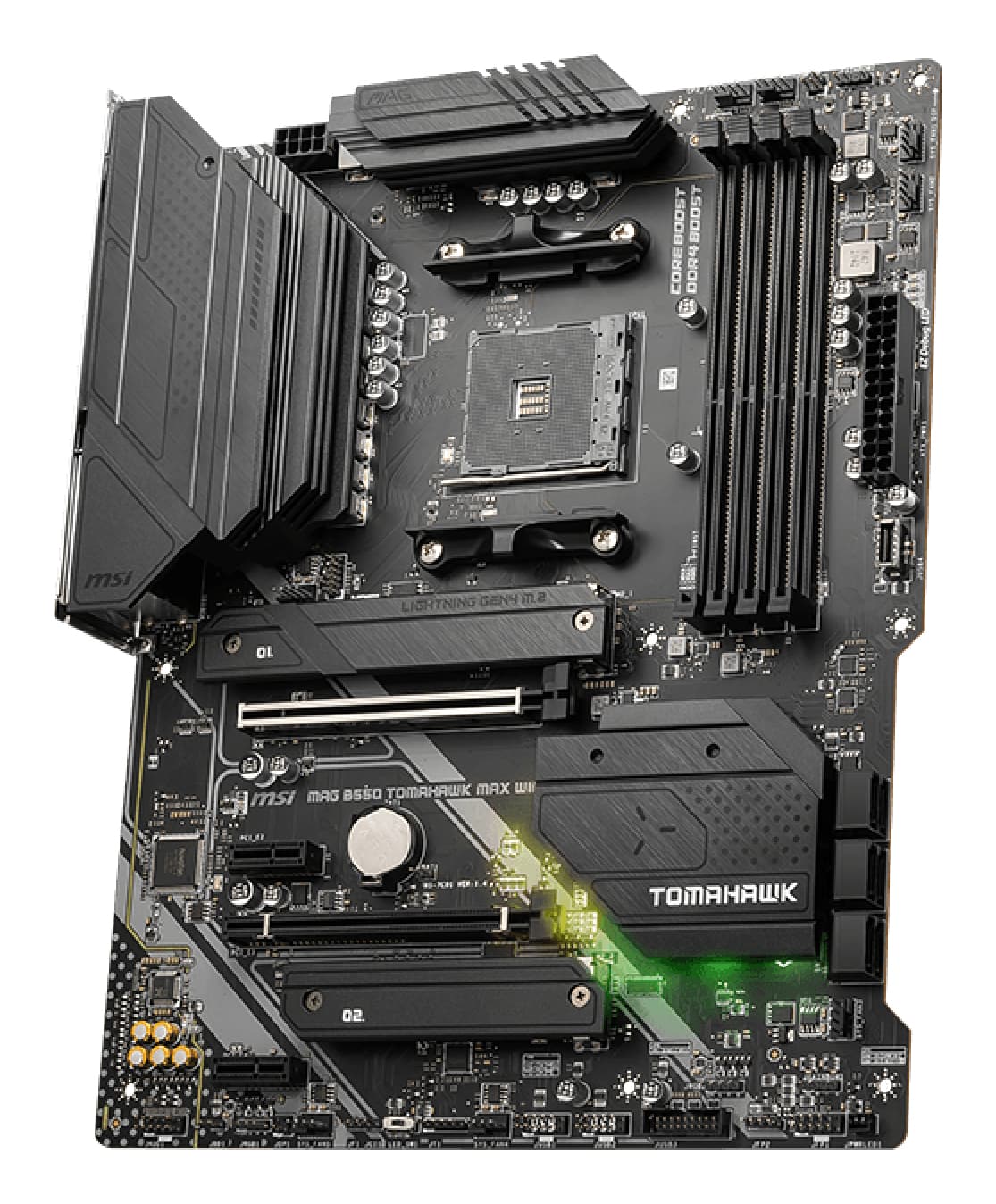 Placa de baza MAG B550 TOMAHAWK MAX WIFI, AMD B550, Socket AM4, ATX "7C94-043R" — miniatură