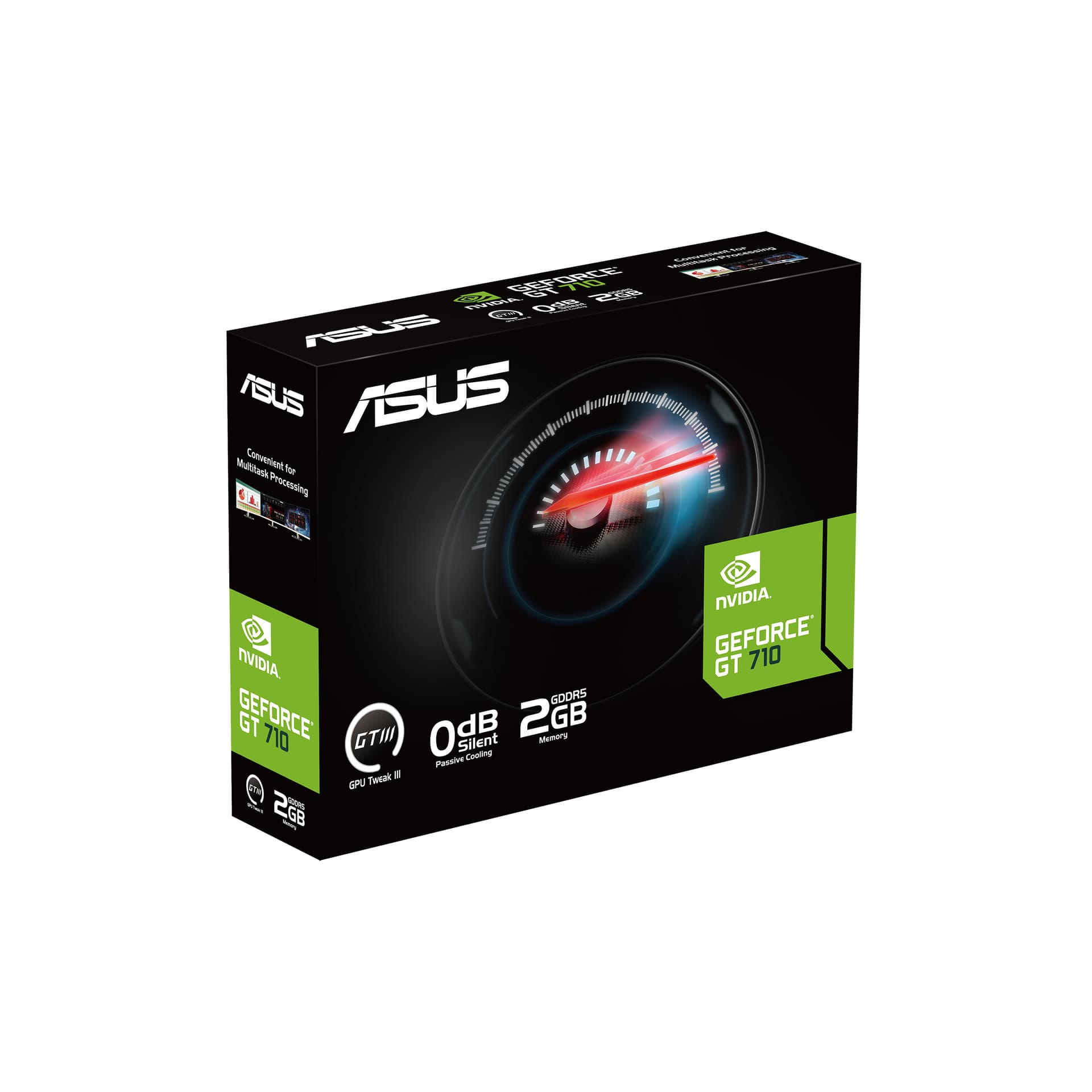 Placa video ASUS GT710-SL-2GD5-BRK-EVO 2GB GDDR5 HDMI DVI-D LP "90YV0ALA-M0NA00" — miniatură