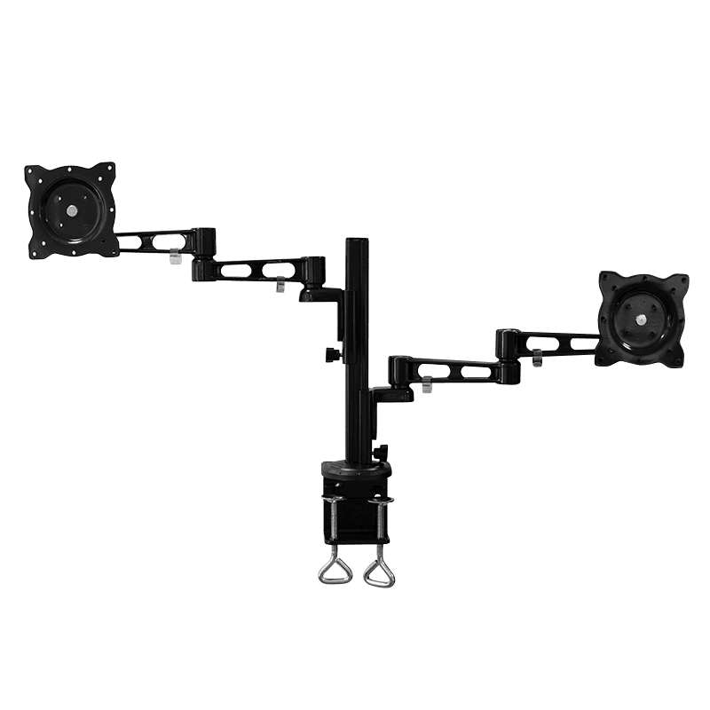 SUPORT de birou LOGILINK, pt 2 TV/monitor plat, diag. max 26 inch, rotatie, inclinare, pivotare, orizontala, verticala, totala, max 5 Kg x 2, negru, "BP0074" — miniatură
