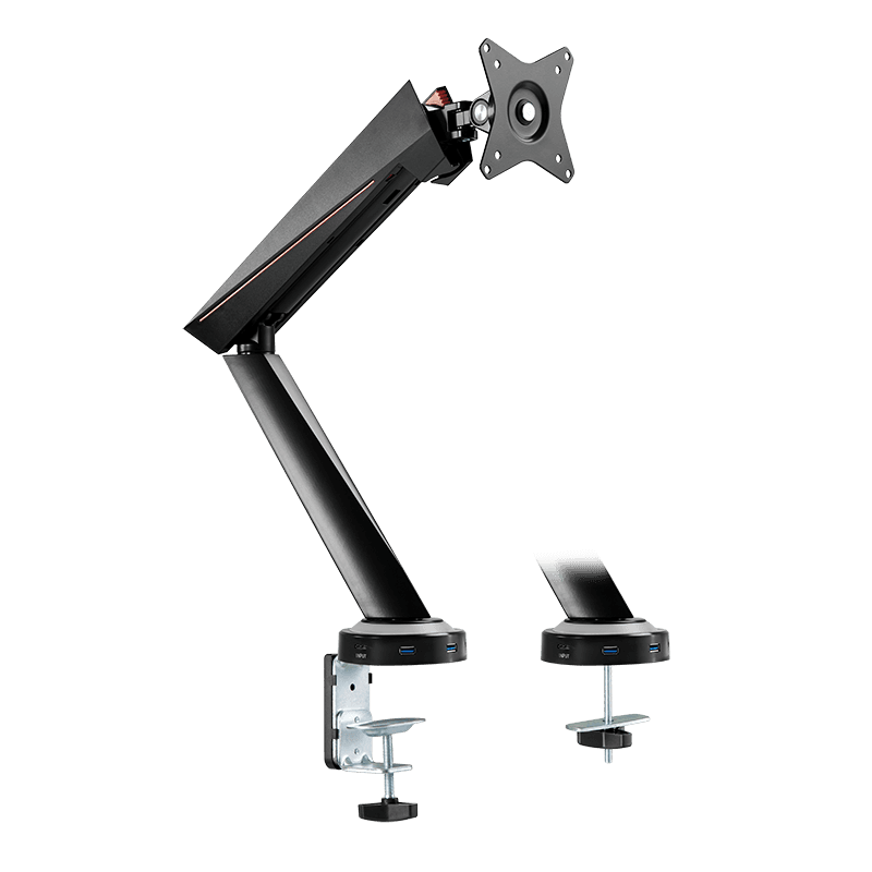 SUPORT de birou LOGILINK, pt 1 TV/monitor plat, diag. max 32 inch, rotatie, inclinare, verticala, max 8 Kg, gas spring, negru, "BP0091"